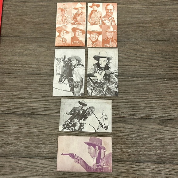 Vintage cowboy arcade cards movie Hollywood John Wayne Gene Autry Roy Rogers ++ - Picture 1 of 14